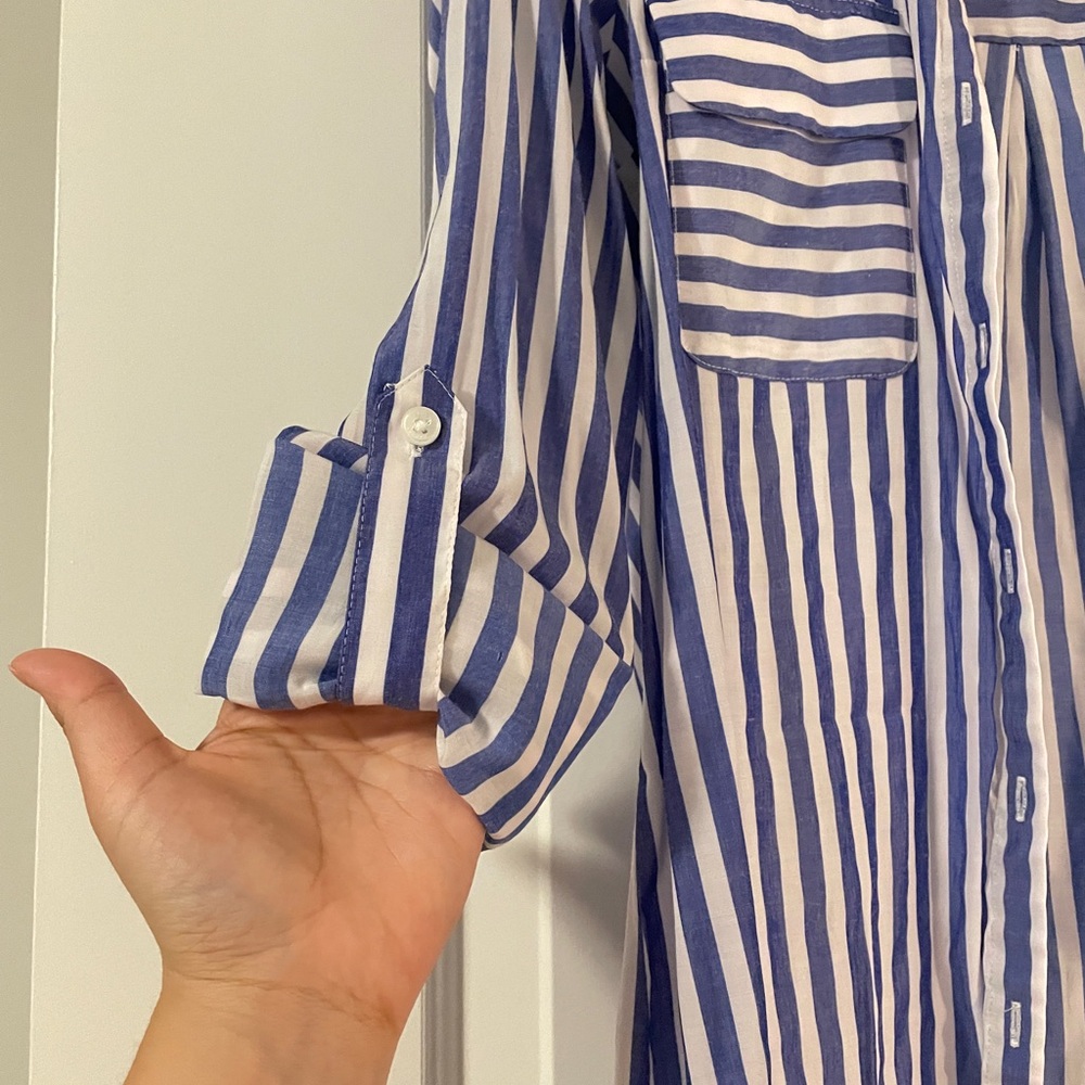Express stripped button down shirt
